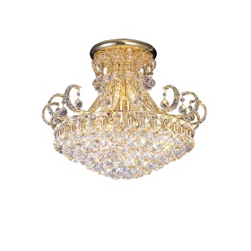 IL30007  Pearl Crystal Chandelier 12 Light (18.3kg) French Gold